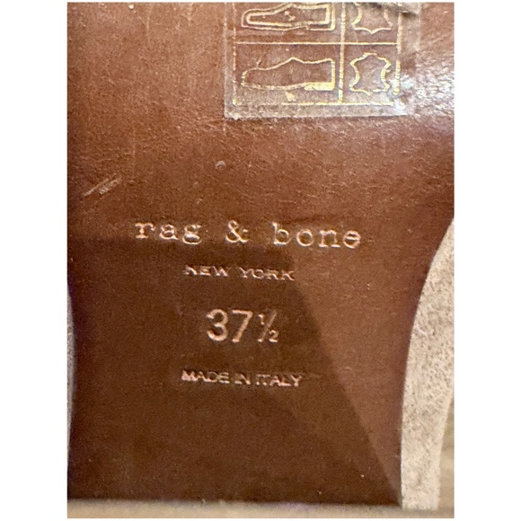 RAG & BONE Ankle Booties Women's Harrow Cap Suede Leather Taupe 38.5 US 7.5 - Picture 8 of 9